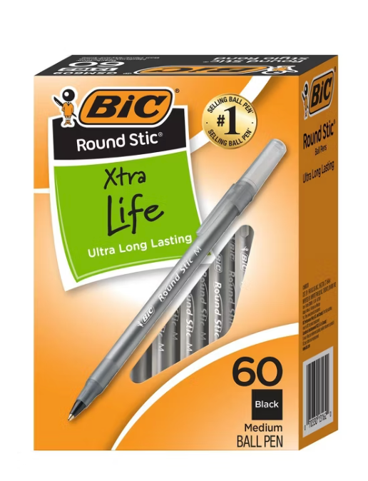 Black Pen Ball Point (60/Pack)