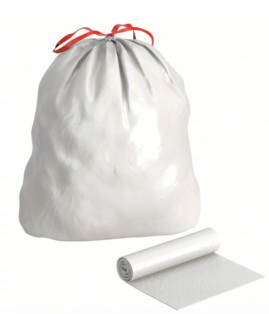 Drawstring 13 Gal Trash Bags - White - (200/Case)