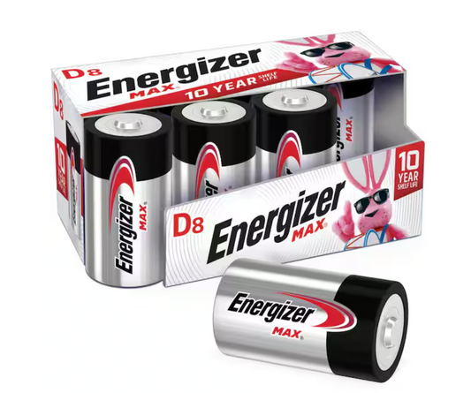 D Batteries - D Cell Alkaline Batteries (8-Pack)