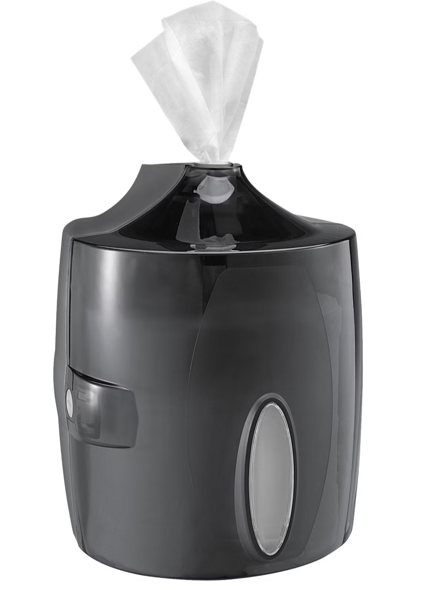 Gym Wipes Dispenser - Wall Mounted - Black