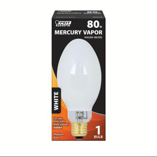 White Mercury Vapor 80 W ED17 HID Bulb (1/Pack)