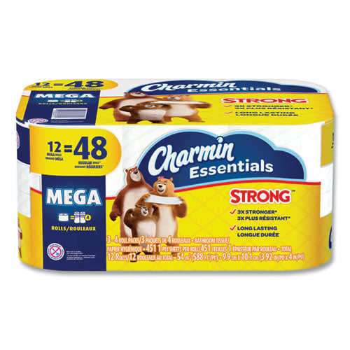 Essentials Bathroom Tissue, 2-ply, White, 451-roll, (12/Case) image 0