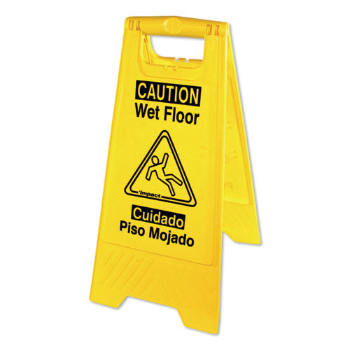 Yellow Wet Floor Sign (Bilingual) image 4