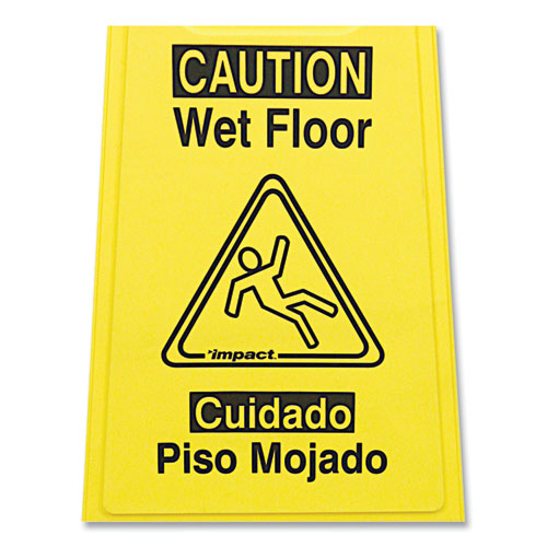 Yellow Wet Floor Sign (Bilingual) image 3