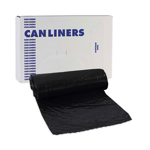 38" X 58" LDPE Black Can Liners 60 Gal - 1.5 Mil (100/Case) image 0