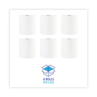 Hardwound Paper Towels, 1-ply, 8" X 800 Ft, White, (6/Case) image 1