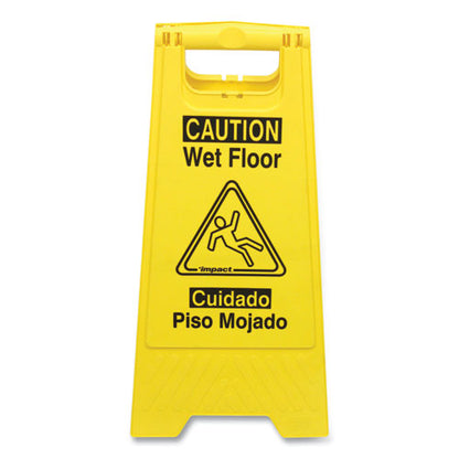 Yellow Wet Floor Sign (Bilingual) image 0