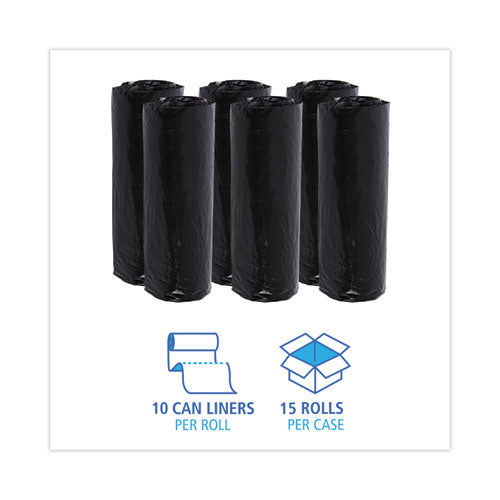 24" X 32" LDPE Black Can Liners 10-16 Gal - 1.0 Mil (150/Case) image 4