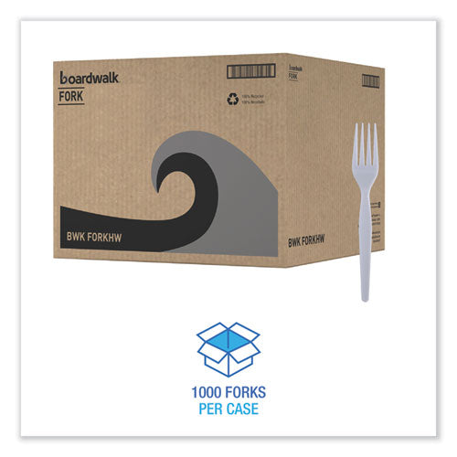 Heavyweight Polystyrene Cutlery, Fork, White, 1000-carton image 5