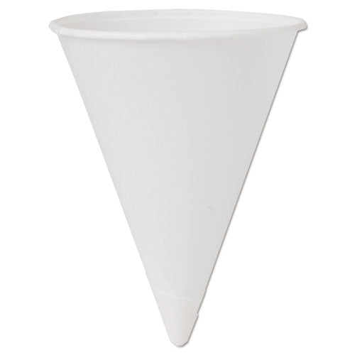 Cone Water Cups, Cold, Paper, 4 Oz, White, (5000 Cups) image 2