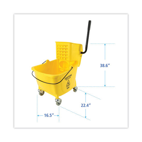 Wringer Mop Bucket 8.75 Gal, Yellow image 5