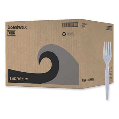 Heavyweight Polystyrene Cutlery, Fork, White, 1000-carton image 4