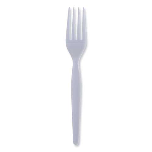 Heavyweight Polystyrene Cutlery, Fork, White, 1000-carton image 0