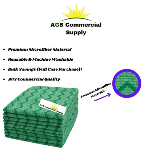 AGS Premium Microfiber Cleaning Cloths, Reusable & Machine Washable (10/Pack) image 3