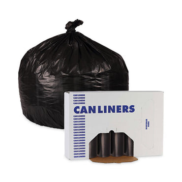 24" X 32" LDPE Black Can Liners 10-16 Gal - 1.0 Mil (150/Case) image 1