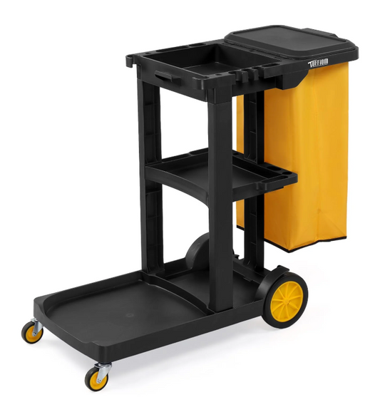 Janitorial Cart - Standard Housekeeping Cart with Wheels
