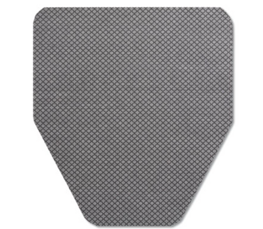 Urinal Mat, Shield-Shaped, Gray Smooth Surface, 18" x 20", 6/Carton