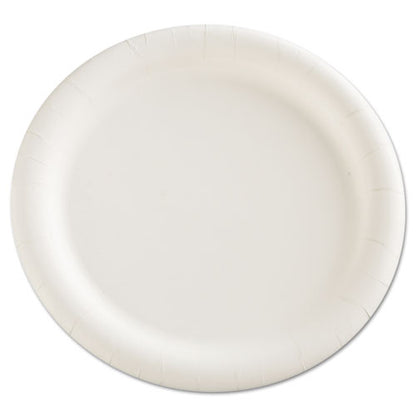 Premium Coated Paper Plates, 9" Dia, White (1200 Case) image 2