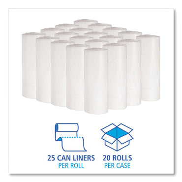 24" X 32" LDPE White Can Liners 10-16 Gal - 0.5 Mil (500/Case) image 1