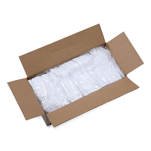 Heavyweight Polystyrene Cutlery, Fork, White, 1000-carton image 2