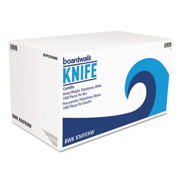 Heavyweight Polystyrene Cutlery, Knife, White, 1000-carton image 1