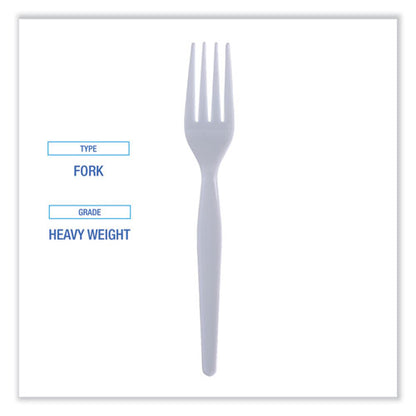Heavyweight Polystyrene Cutlery, Fork, White, 1000-carton image 1